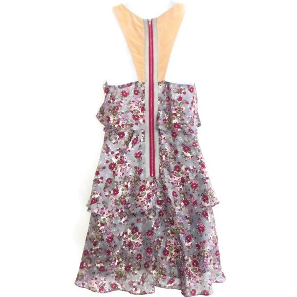 SiLK Body Policy Dress Floral T Back Exposed Zipper XS - Picture 5 of 9